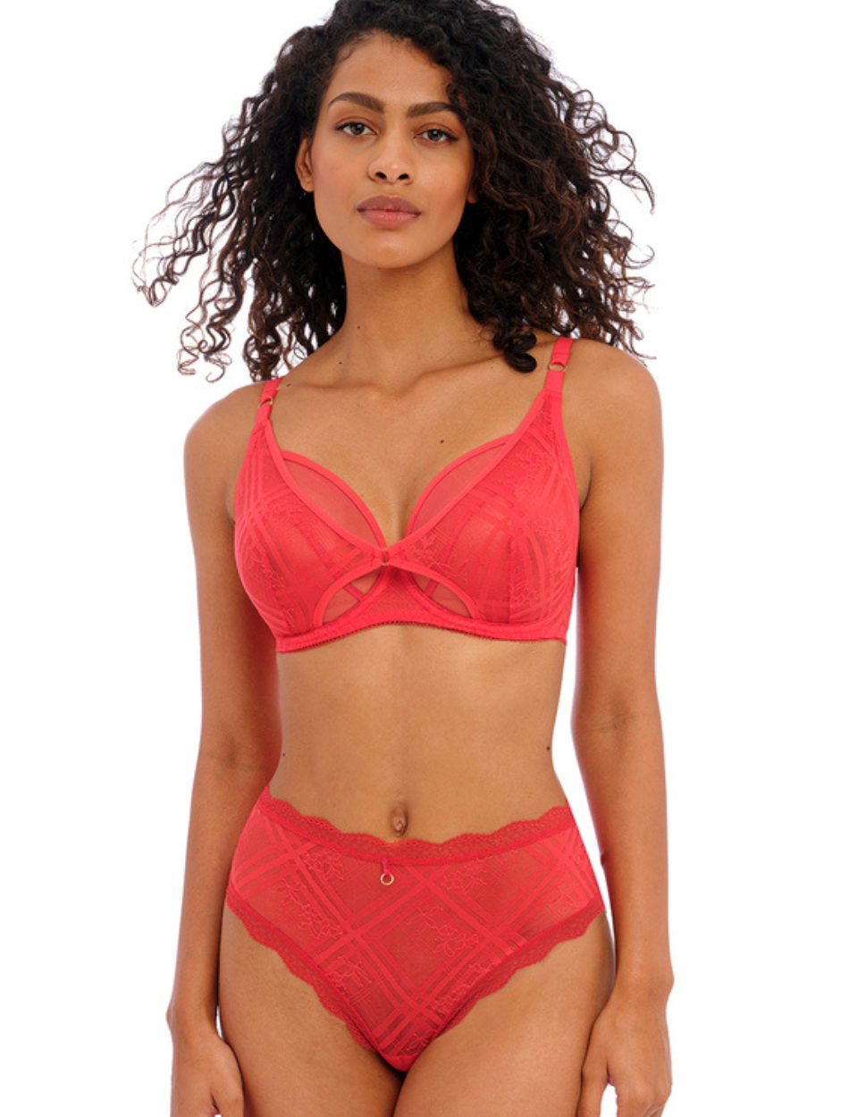 Freya Fatale High Apex Bra Underwired in Chilli Red | Red High Apex Bras