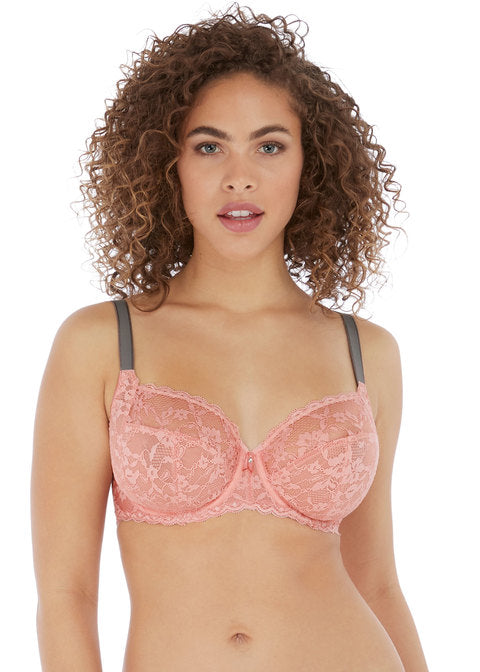 Freya Offbeat Underwire Side Support Bra, Rosehip | Rose Side Supporting Offbeat Bra