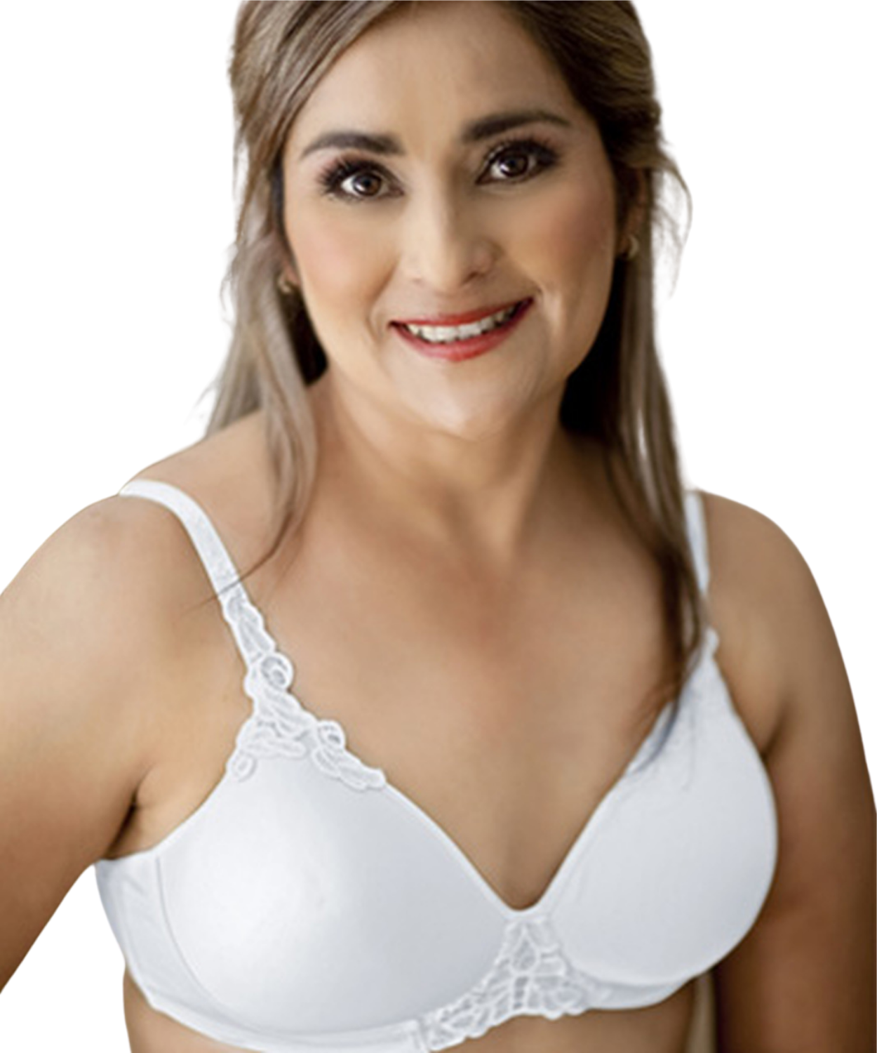 American Breast Care 105 Petite T-Shirt Bra White | White Post Surgery Bra | White Pocketed Mastectomy Bras