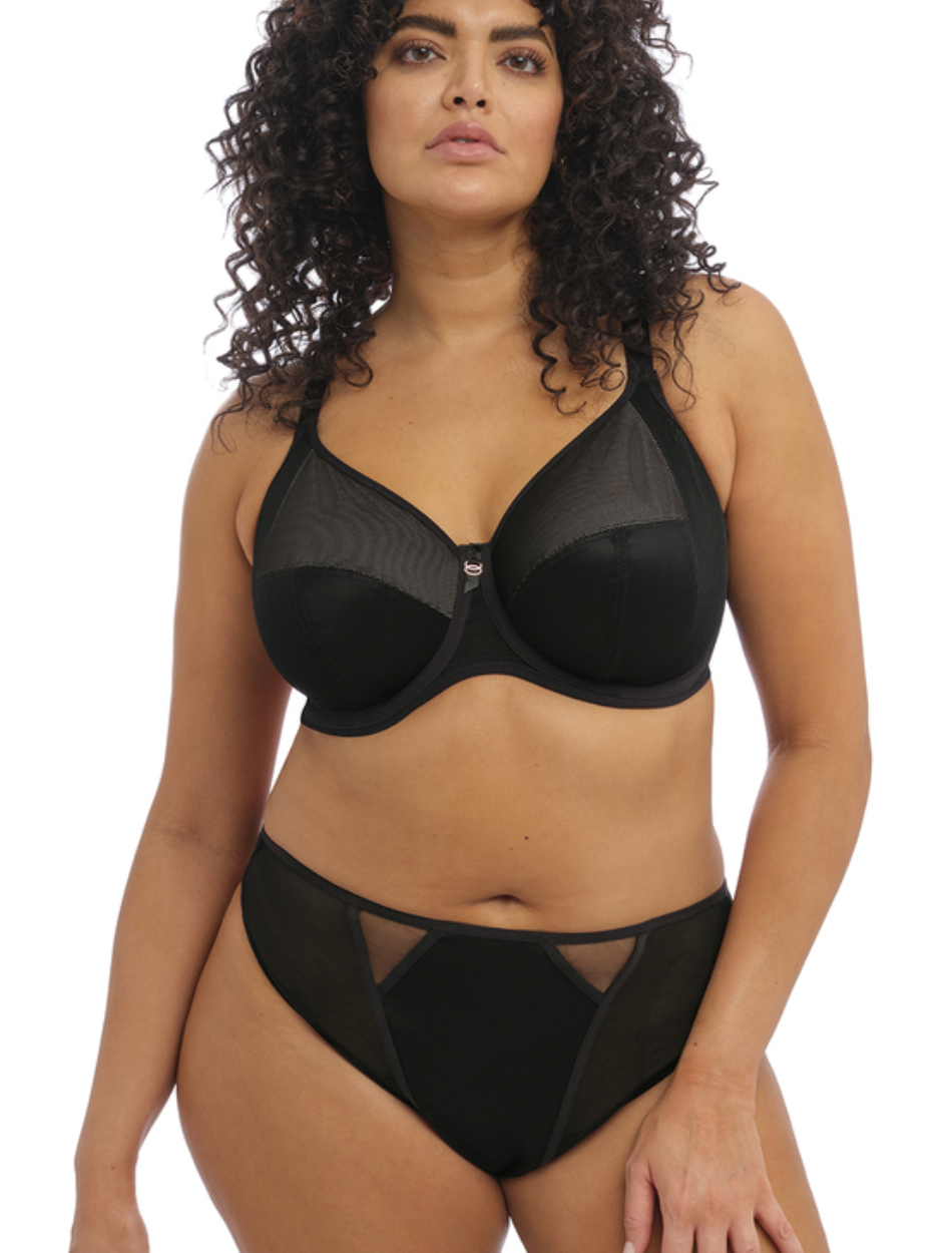 Elomi Kintai Underwire Full Cup Banded Bra, Black