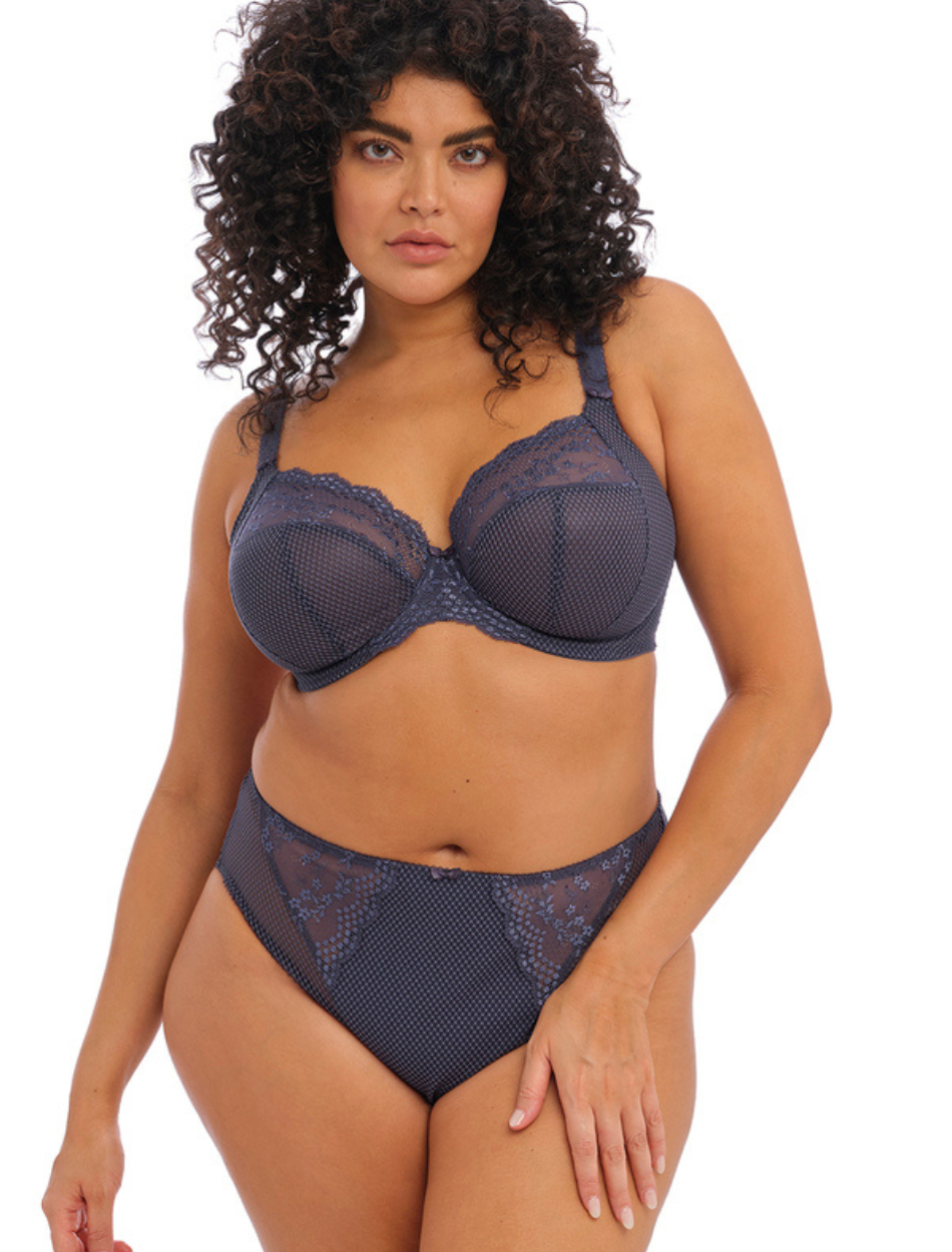 Elomi Charley Underwire Plunge Bra Storm Grey