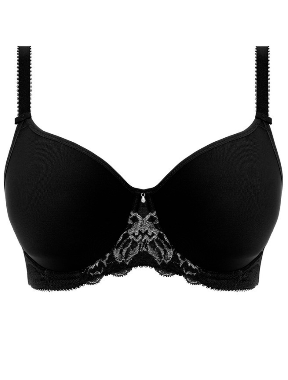 Fantasie Aubree Underwire Molded Spacer Bra, Night Sky Black | Black Molded Spacer Bras