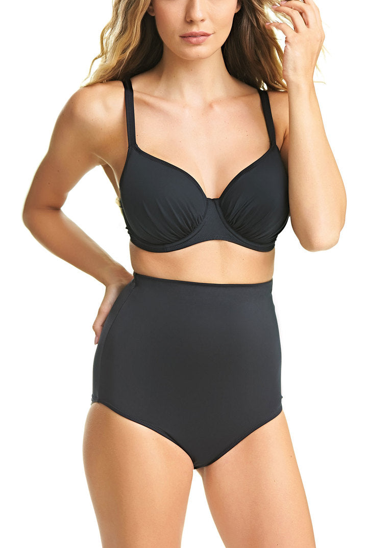 Fantasie Versailles High Waist Brief Swim Bottom with Control Lining, Black