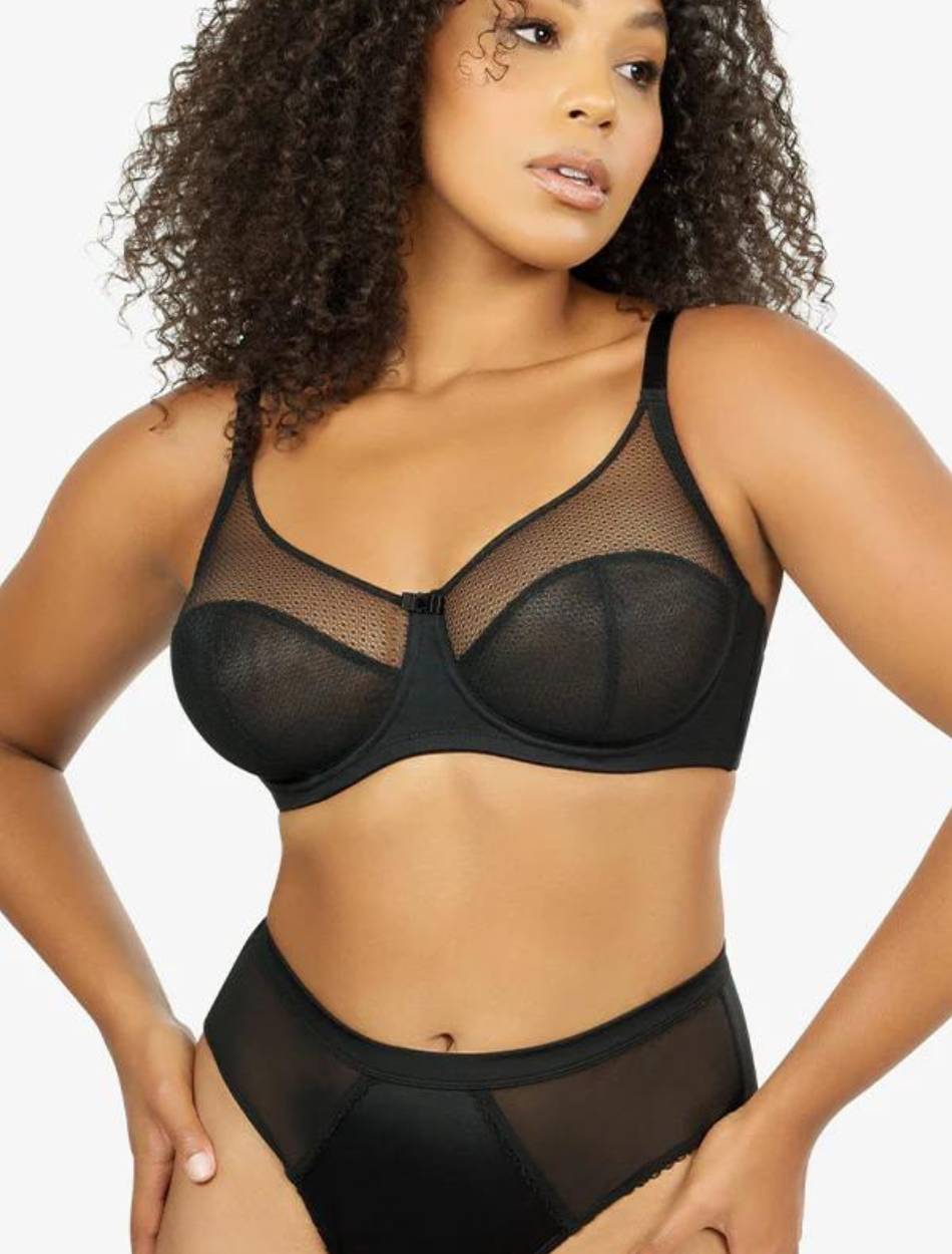 Parfait Paige Bra Underwired Full Cup Unlined Bra, Black | Black Parfait Bra