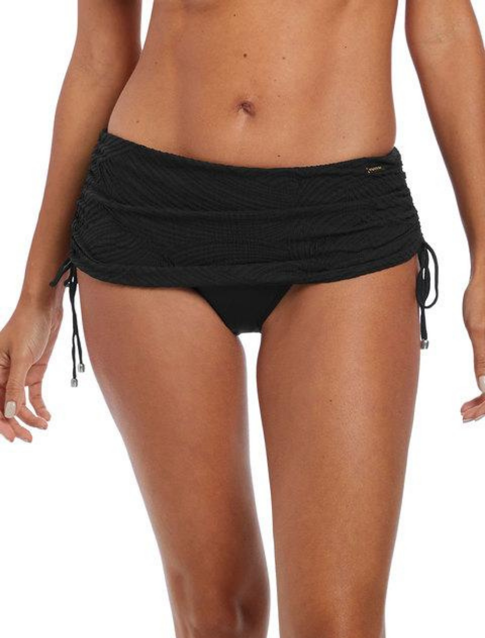 Fantasie Ottawa Mid Rise Skirted Adjustable Brief Swim Bottom, Black or Pacific