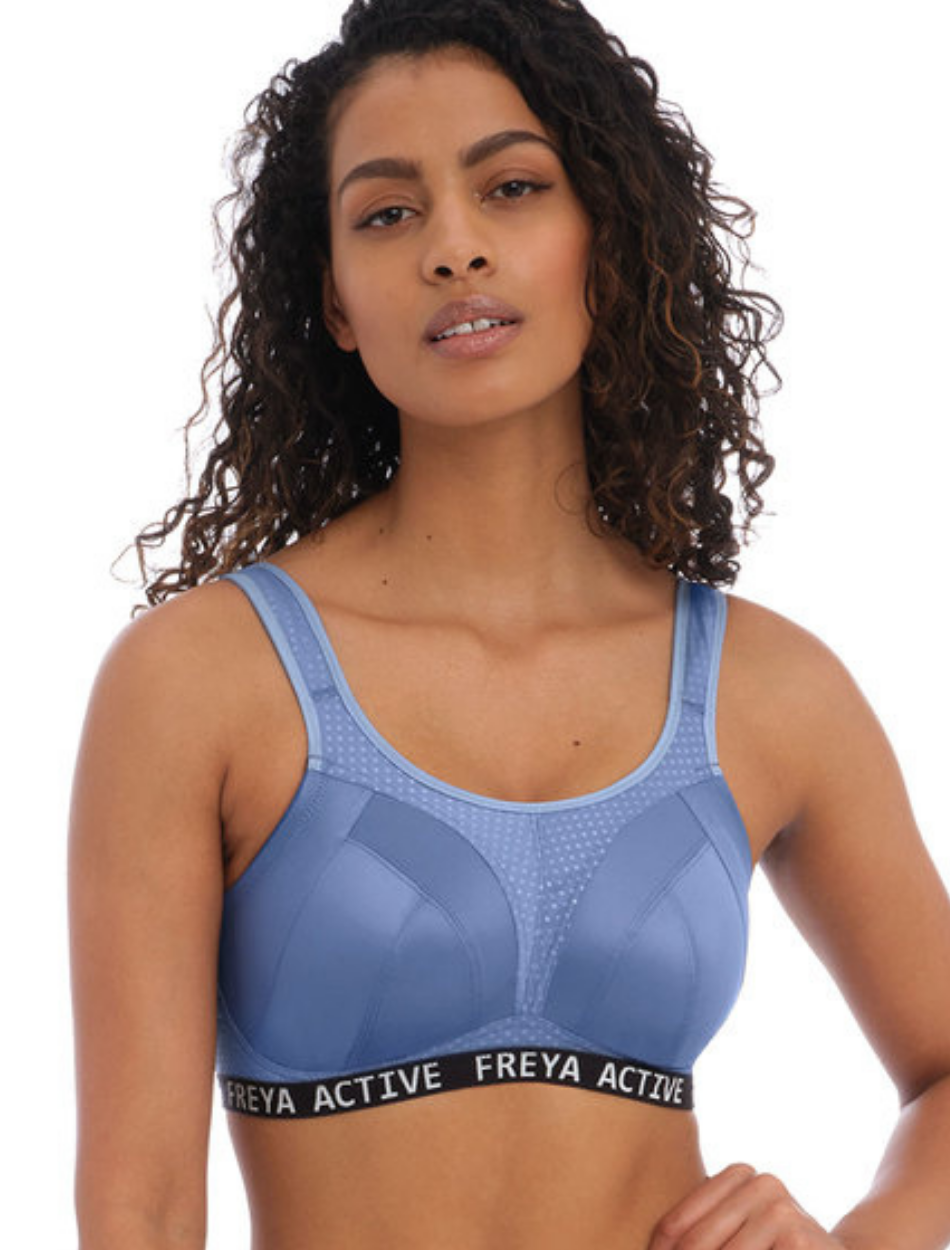 Freya Dynamic Non Wired Sports Bra, Denim | Freya Sports Bra