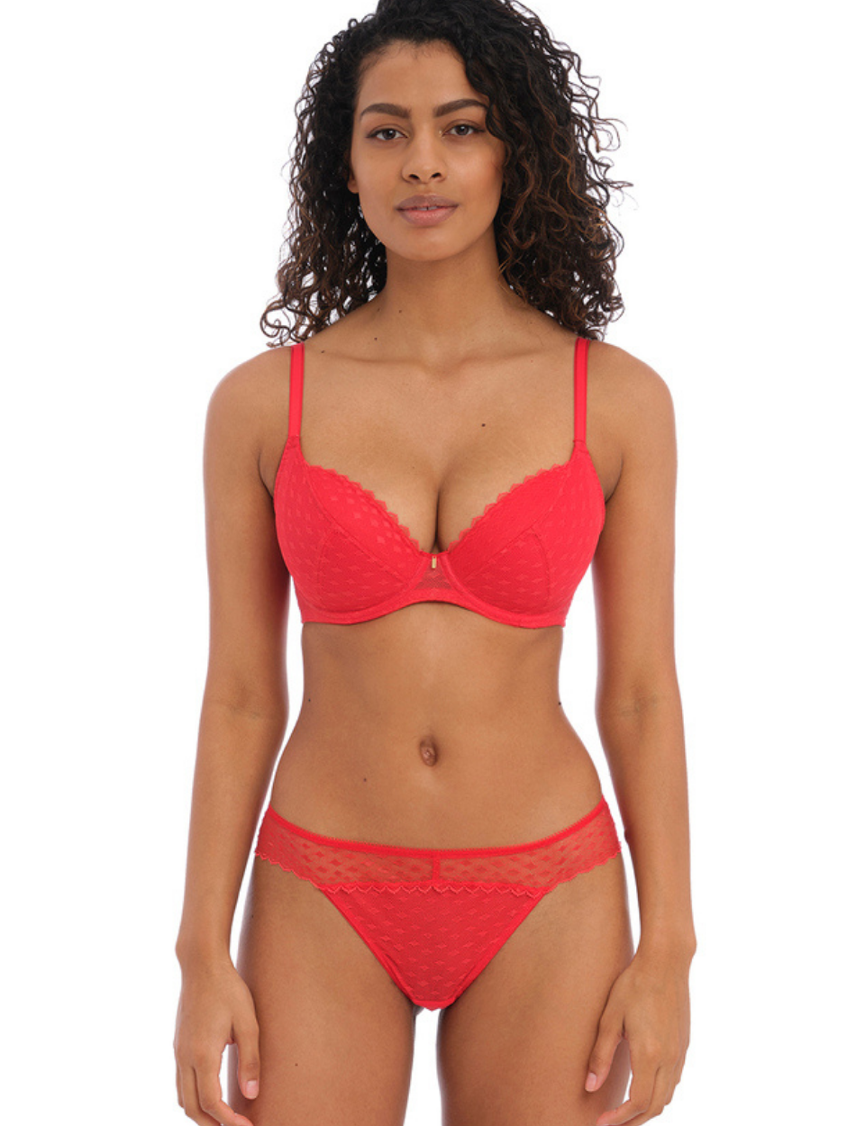 Freya Signature UW Padded Plunge Bra, Chili Red | Freya Plunge Bras