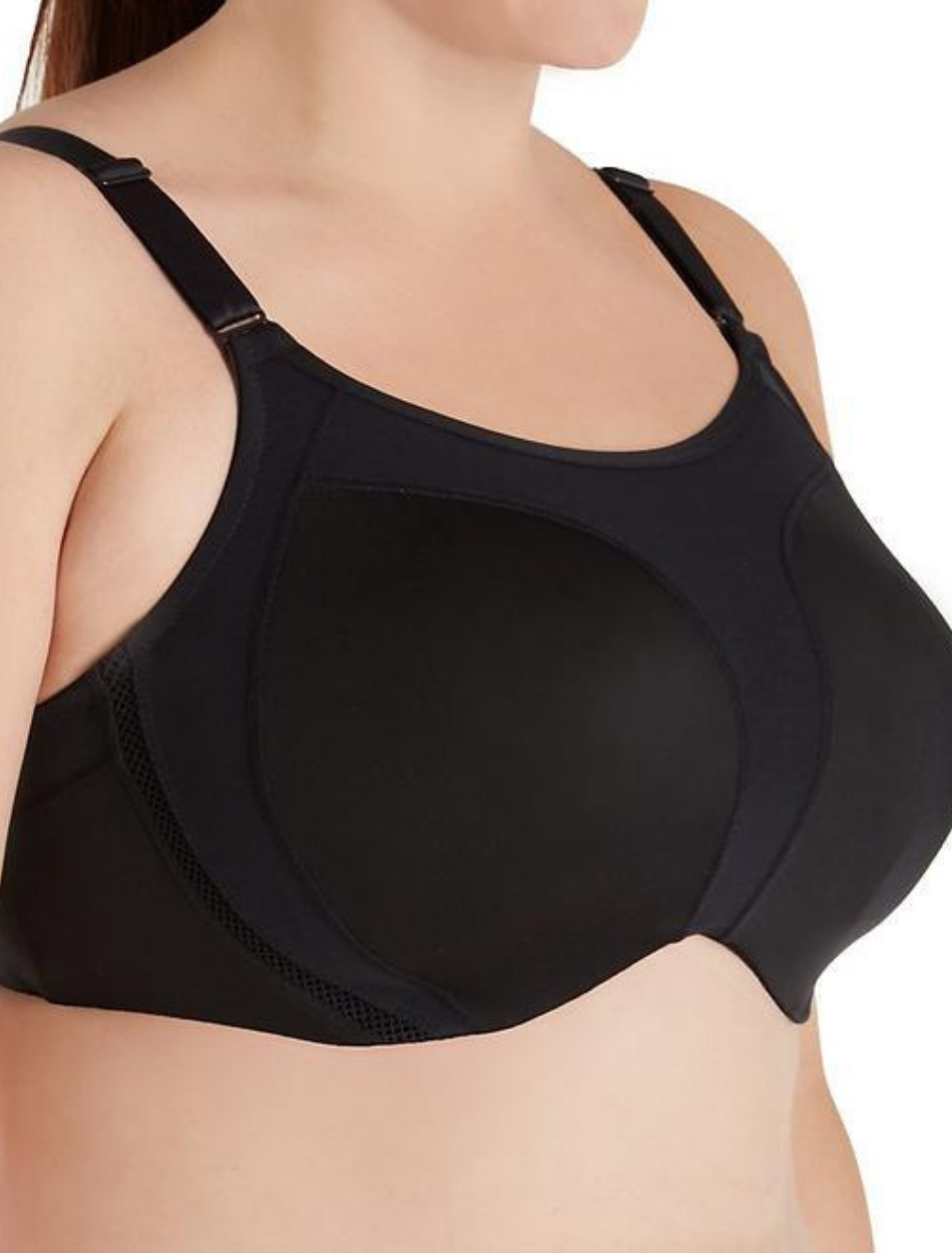 Elila Microfiber Underwire Sports Bra, Black | Black Elila Sports Bras