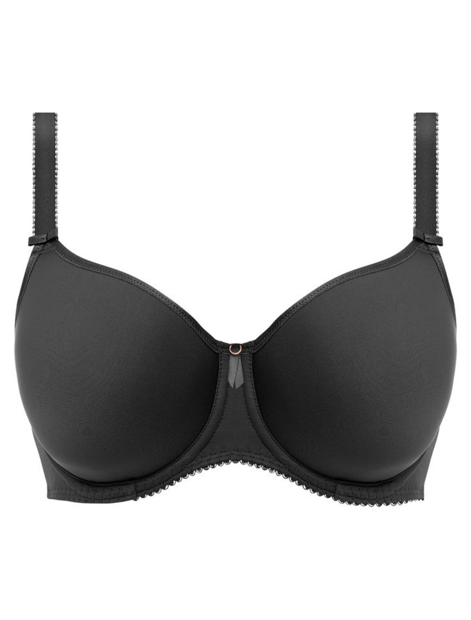 Fantasie Rebecca Essentials Underwire Moulded Bra, Black | Black Molded Bra | Black T-Shirt Bra | Black Fantasie Bra