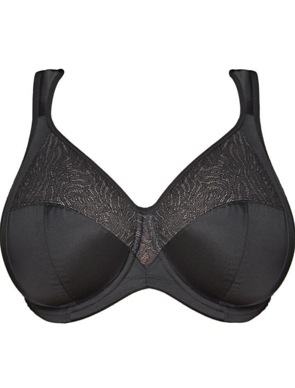 Goddess Heather Underwire Banded Bra, Black