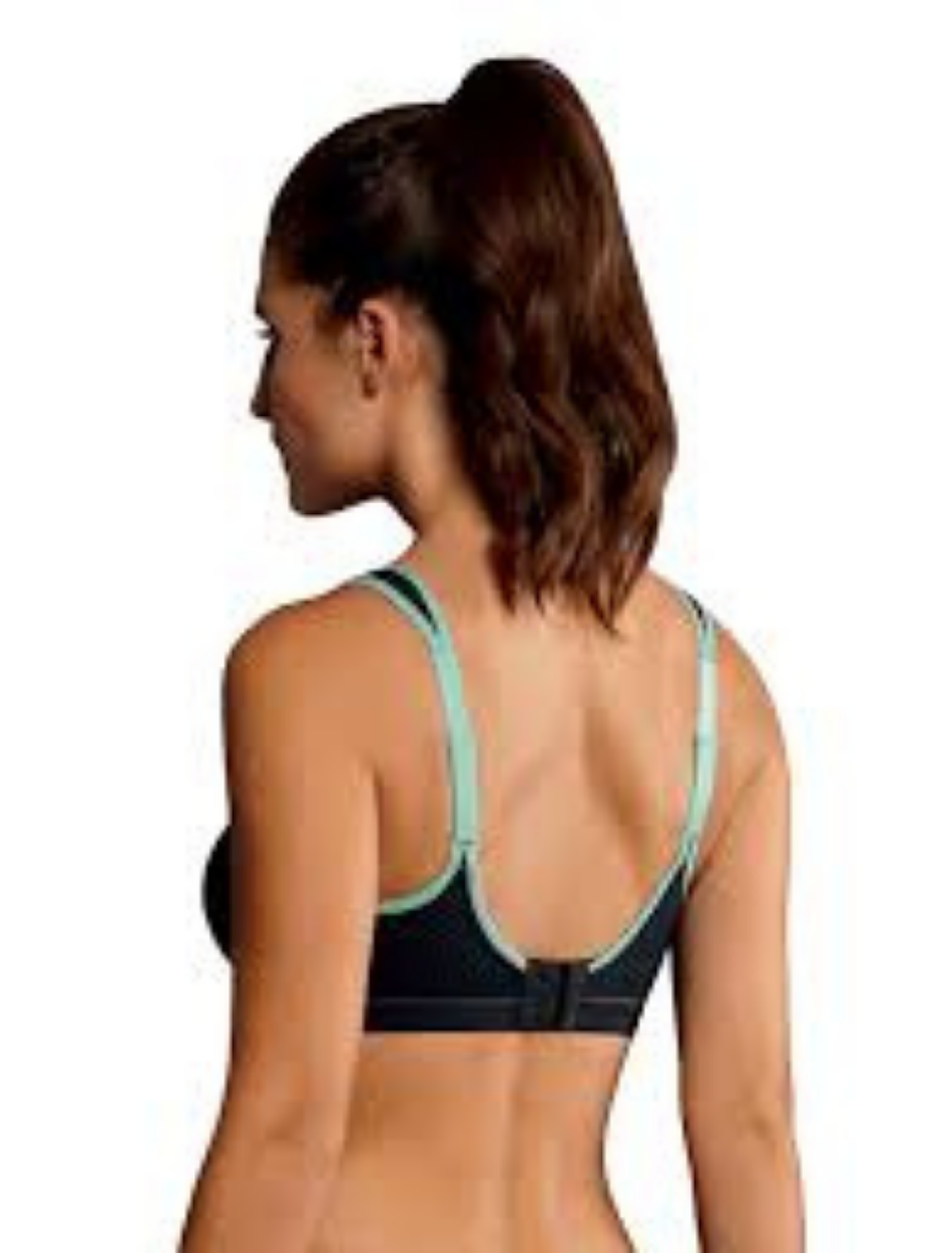 Anita Active Performance Wire Free Sports Bra Maximum Support,  Black/Pool Blue