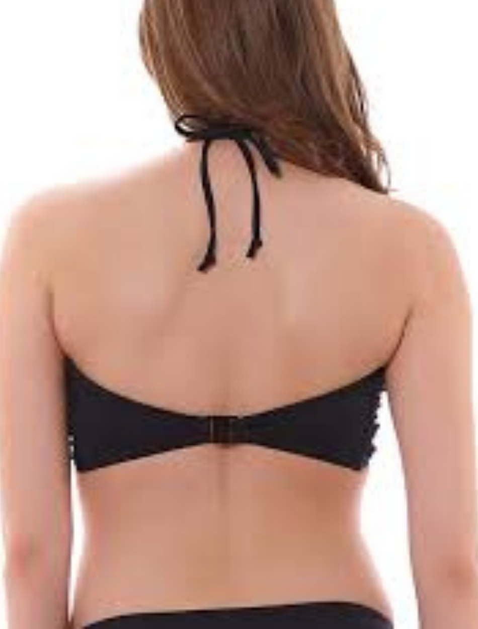 Freya Remix Underwire Padded Bandeau Bikini Top Black