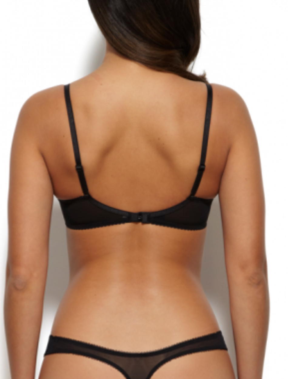 Gossard Superboost Underwire Plunge Non Padded Bra, Black | Gossard Plunge Bra in Black