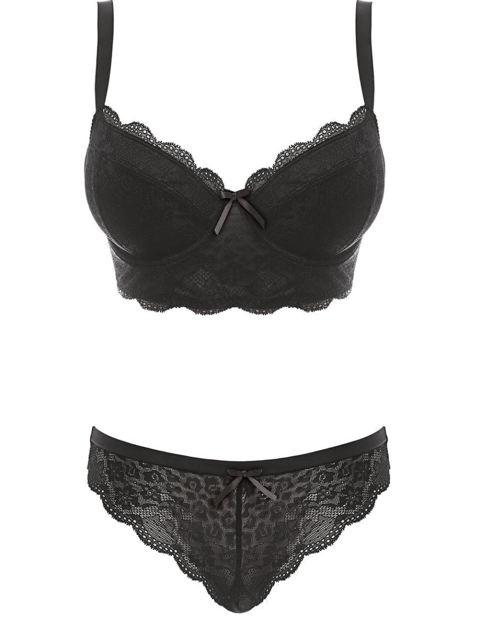 Freya Fancies Underwire Longline Bra Black | Black Longline Bra