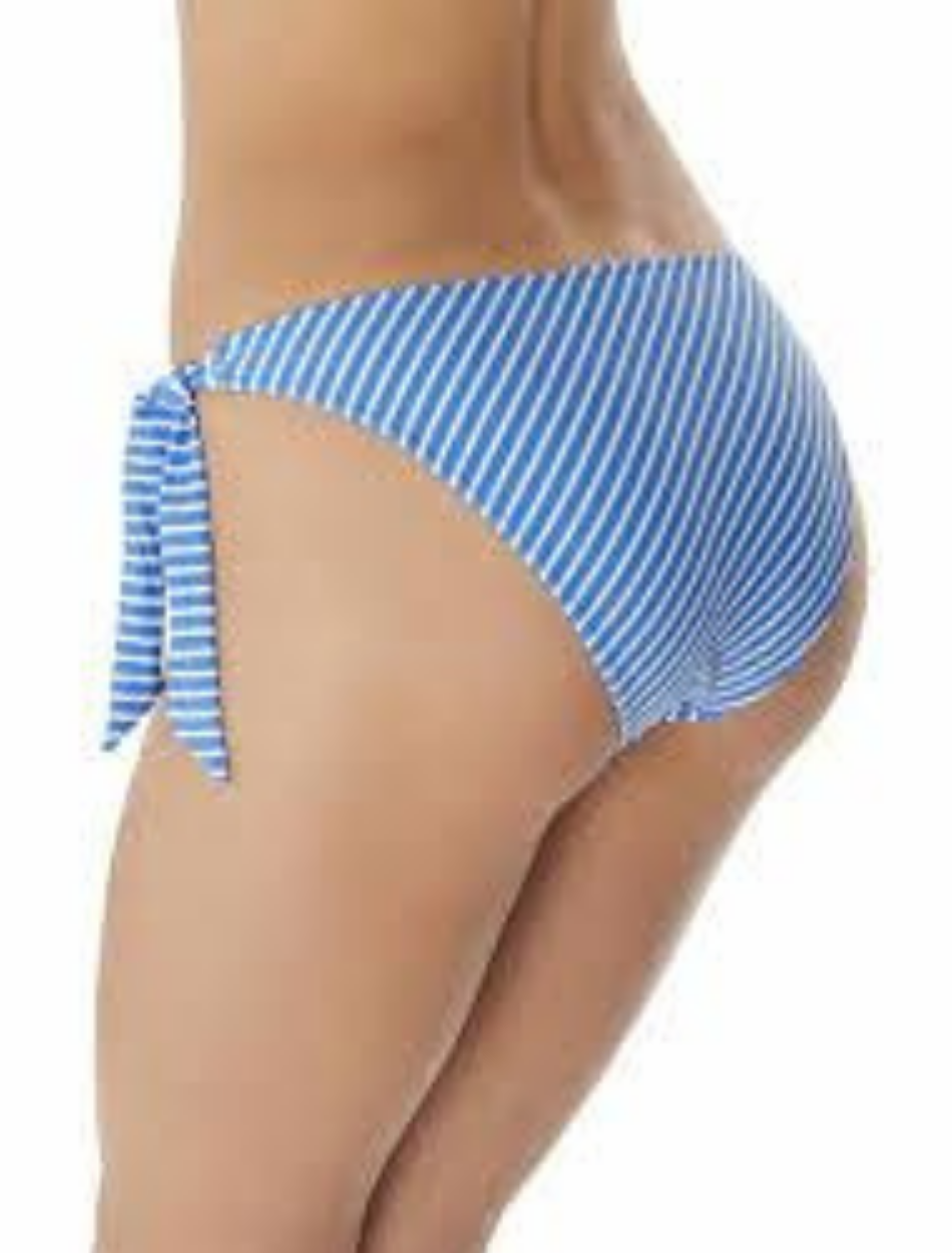 Freya Beach Hut Rio Scarf Tie Bikini Brief Swim Bottom, Blue Moon