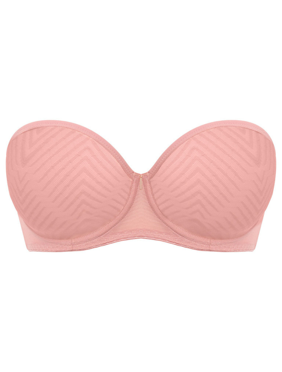 Freya Tailored Underwire Strapless Molded Bra, Ash Rose | Pink Strapless Bra by Freya