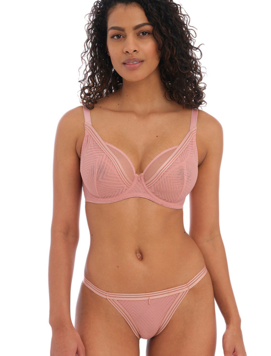 Freya Tailored Bra Underwire High Apex Plunge Bra, Ash Rose