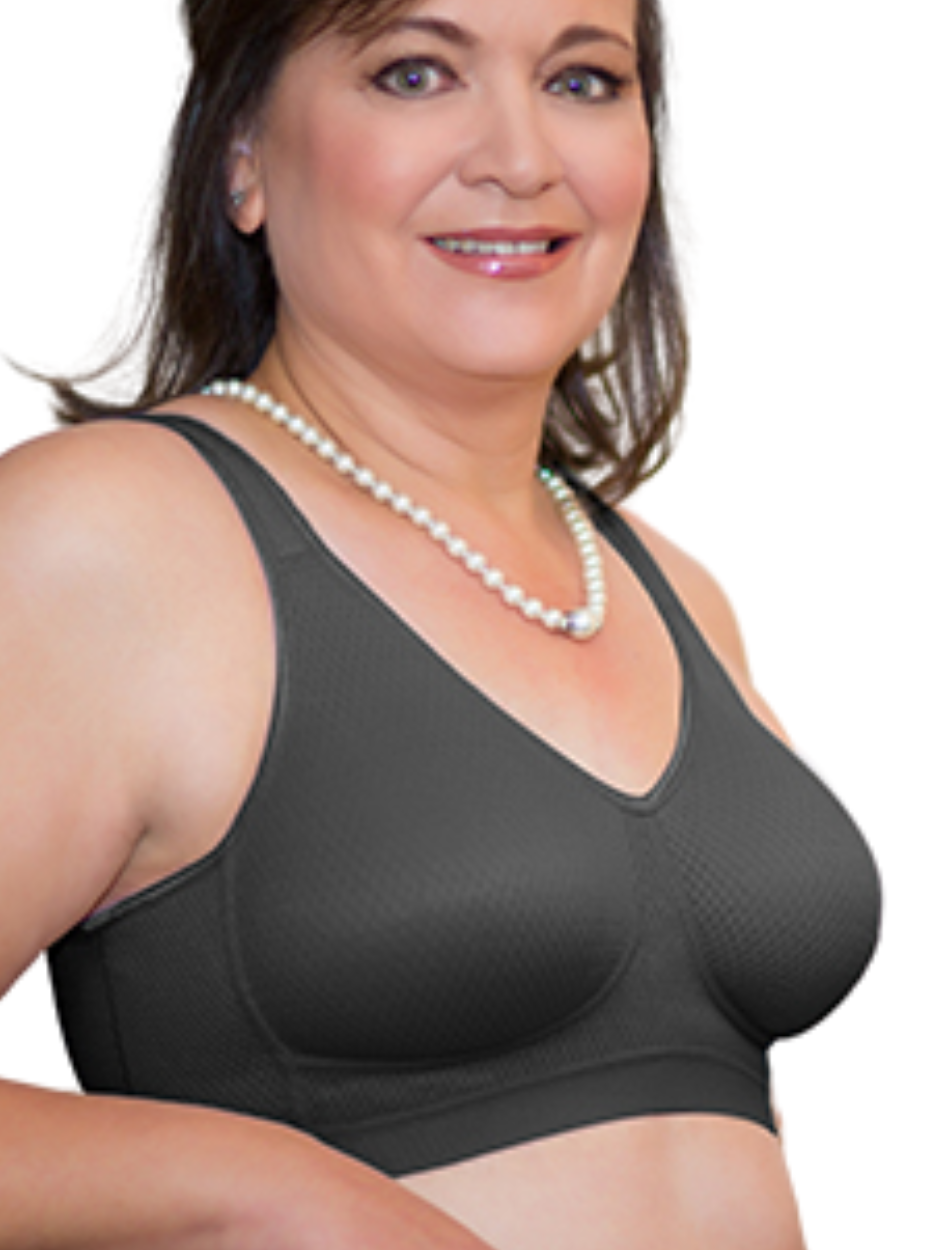 ABC American Breast Care Seamless Massage Bra, Black | Black Massage Bra ABC