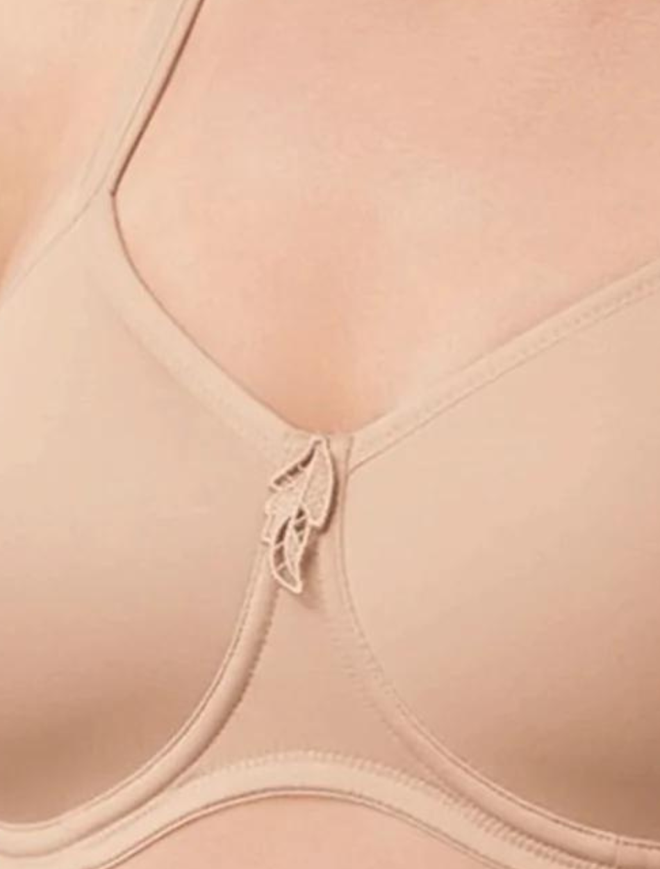 Amoena Lara Bra Wire Free Padded Mastectomy Bra, Sand | Beige Amoena Mastectomy Bra