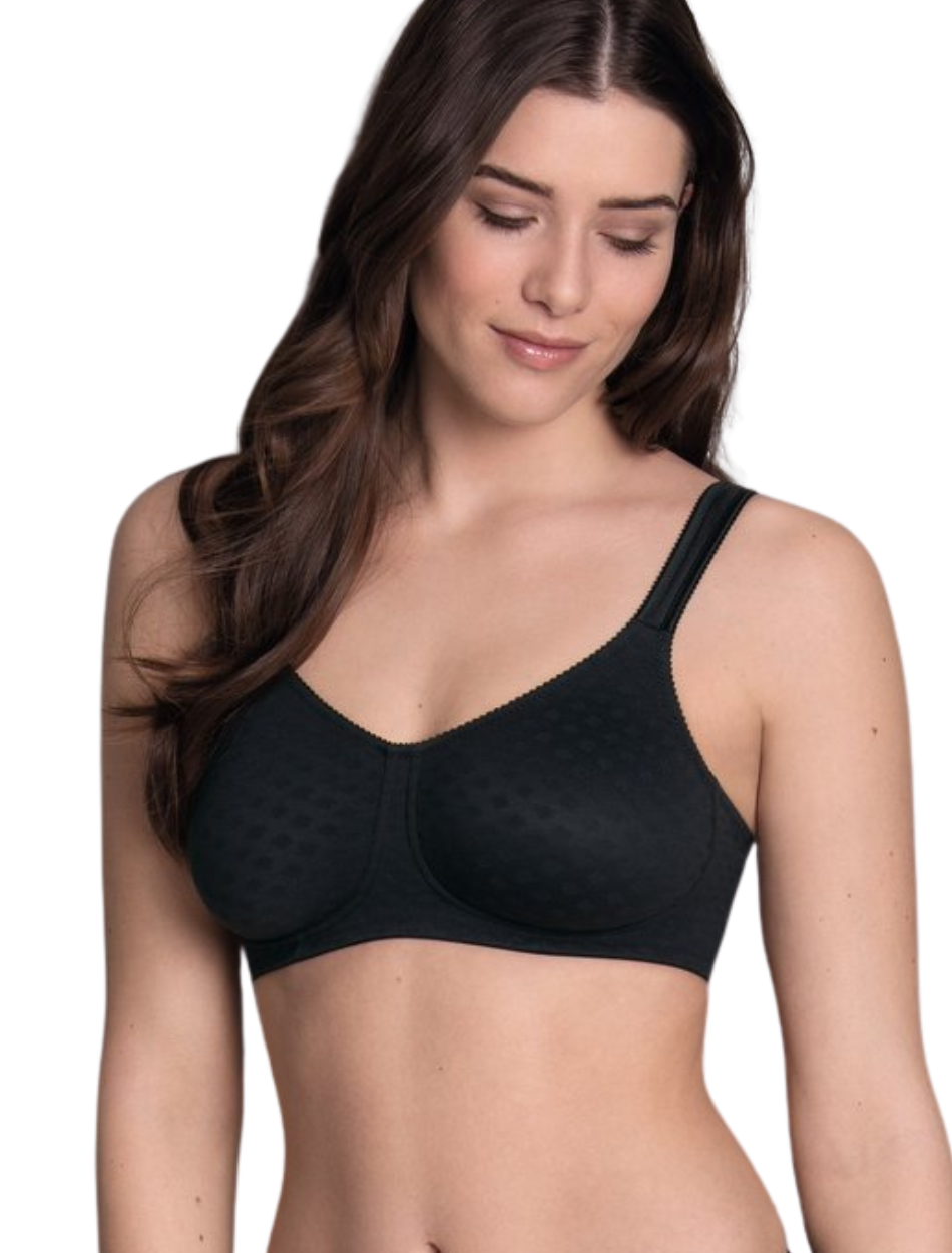 Anita Lisa Wire-free Mastectomy Bra, Black | Black Mastectomy Bras