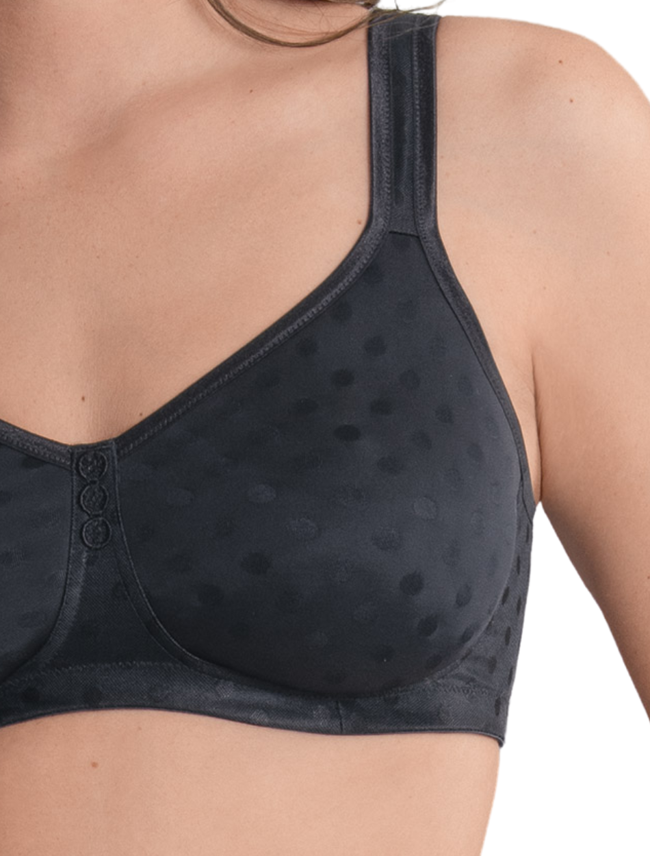 Anita Airita Bra Spacer Cup Wireless Comfort Bra Black | Black Anita Molded Spacer Bra