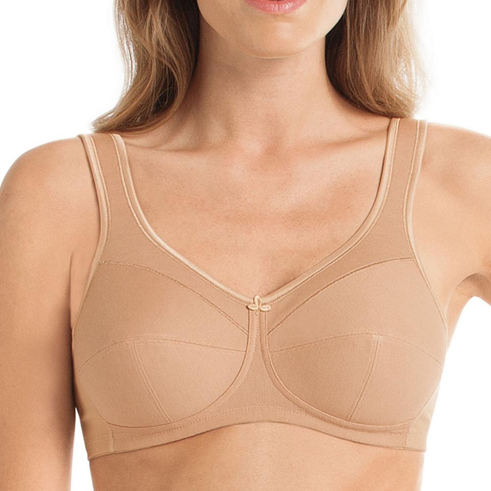 Anita Jana Comfort Cotton Soft Cup Bra, Deep Sand | Beige Anita Jana Bra | Beige Anita Jana Wireless Bra