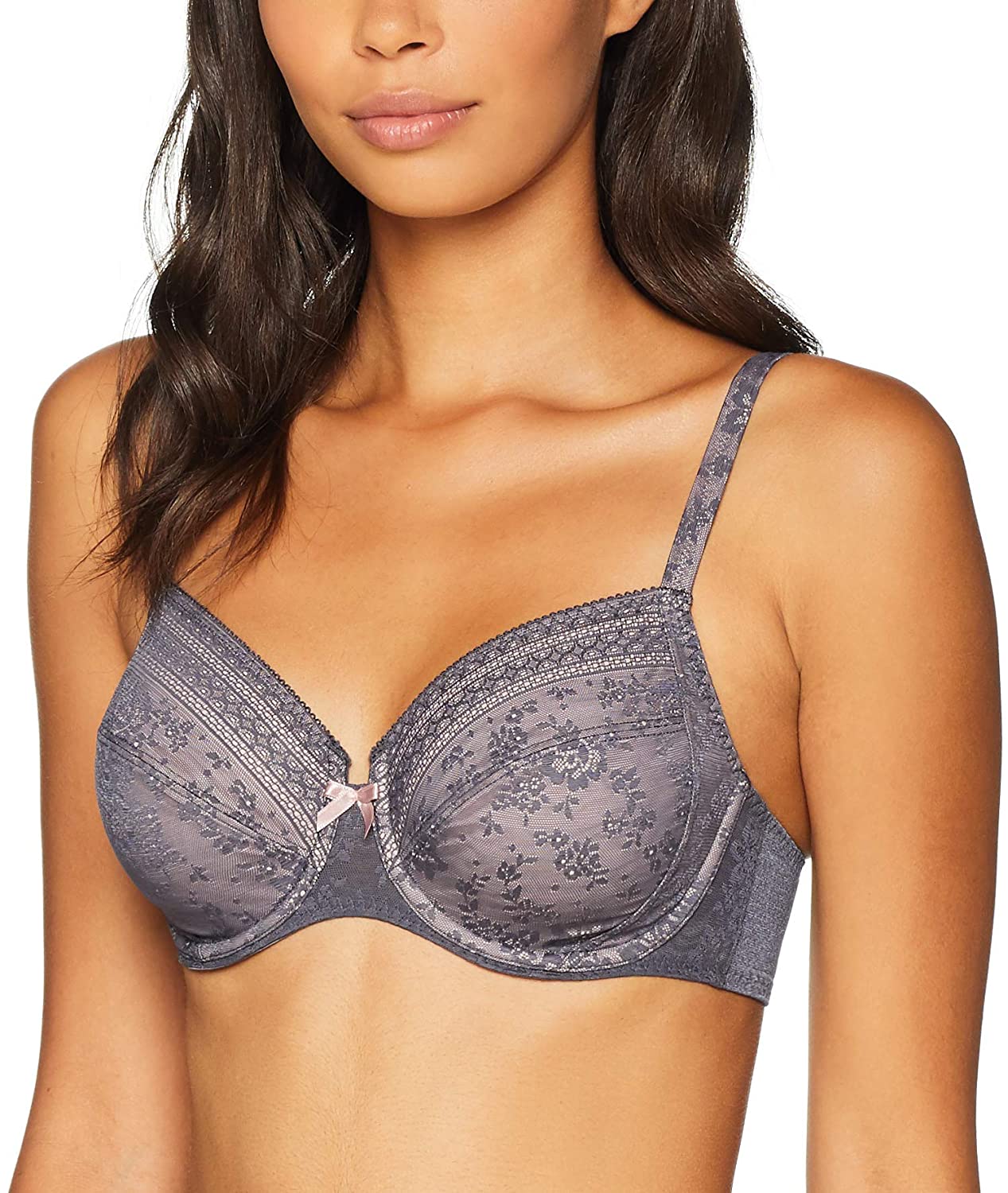 Anita Rosa Faia Fleur Underwire Side Support Bra, Anthracite