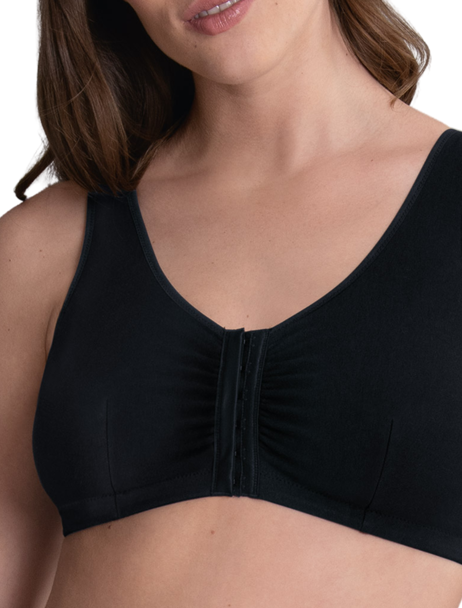 Anita Hazel Post Mastectomy Bra, Black | Black Front Closure Mastectomy Bras