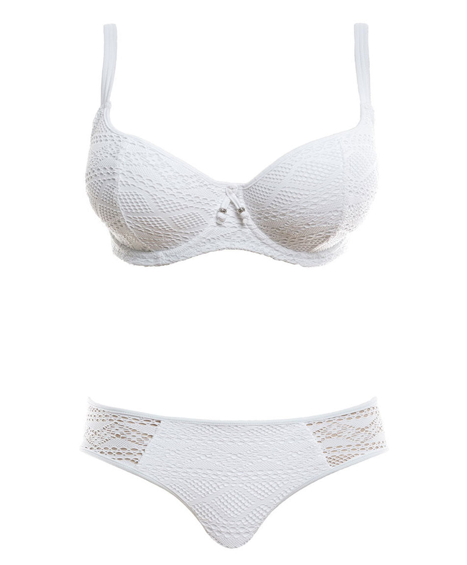 Freya Sundance Underwire Sweetheart Padded Bikini Top, White