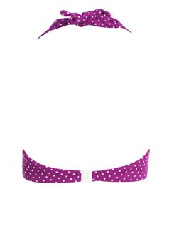 Bras & Honey Daisy Halter Bikini Top, Purple