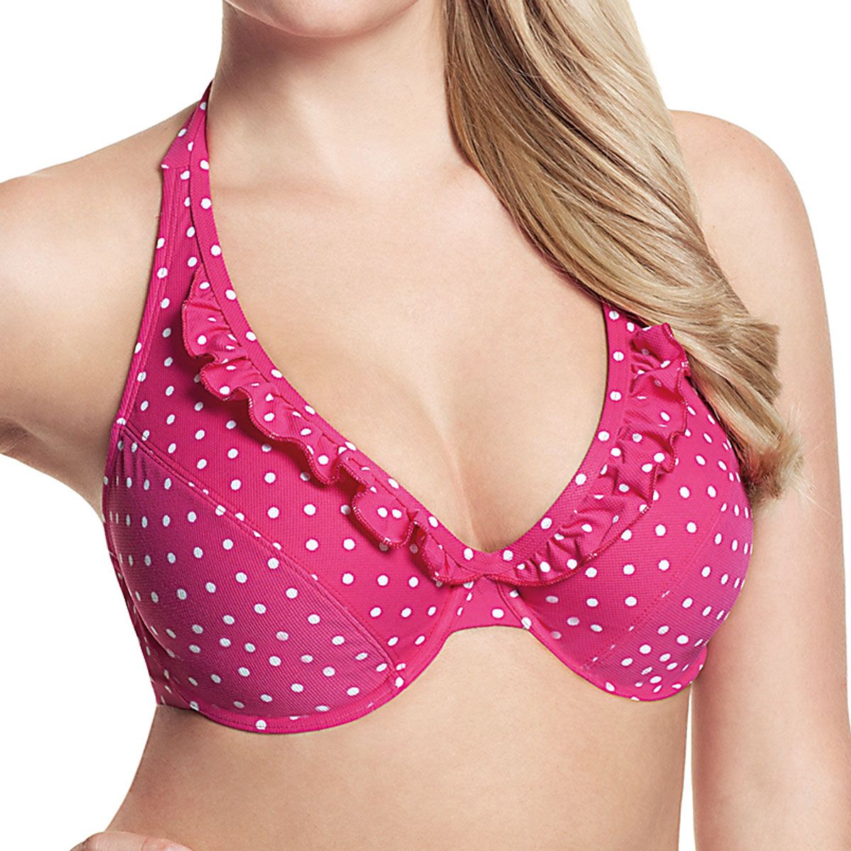 Cleo By Panache Betty, Pink Betty Halter Bikini Top