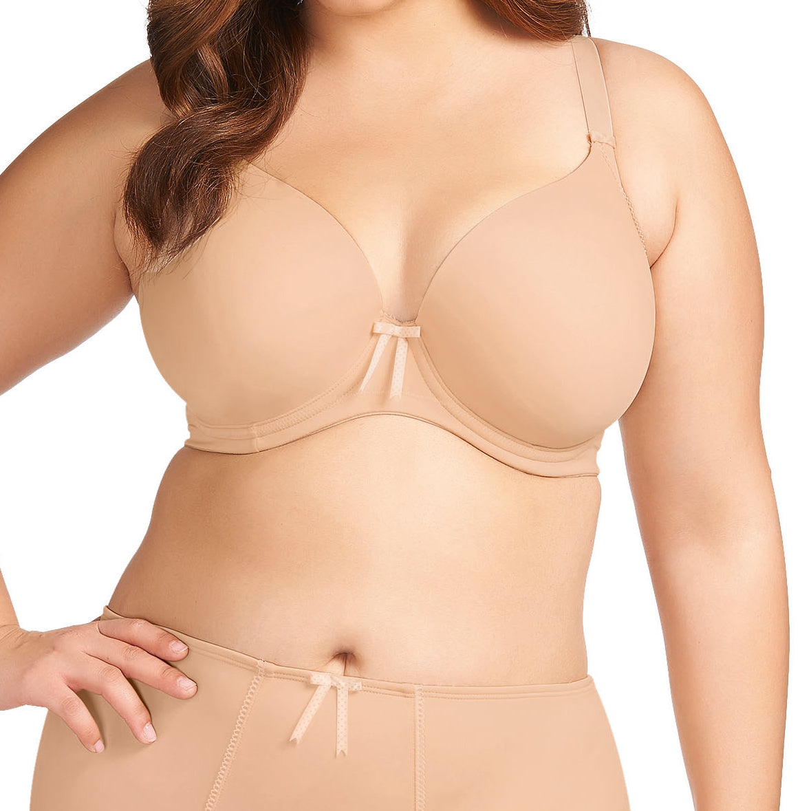 Elomi Bijou Underwire Banded Molded Bra, Nude