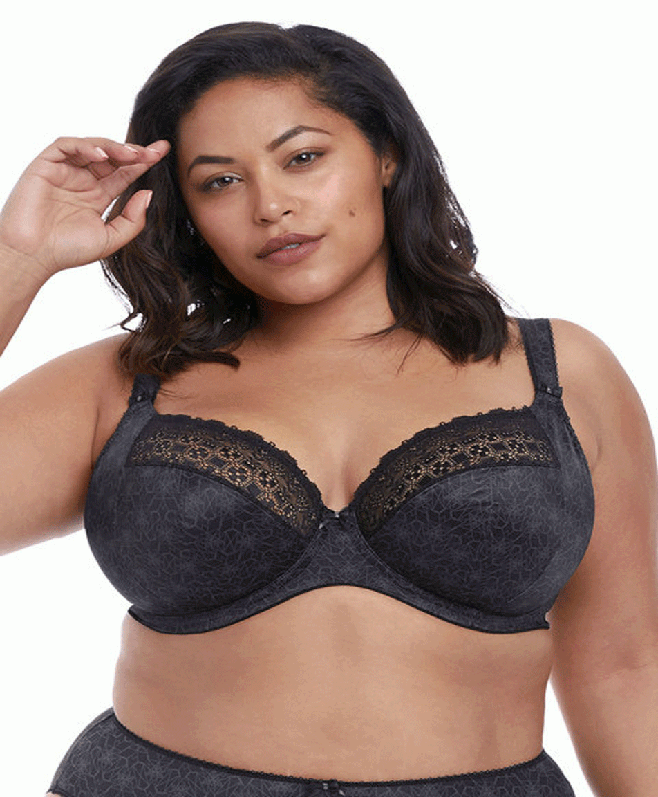 Elomi Kim Underwire Plunge Bra Stretch, Black | Black Elomi Kim Bras