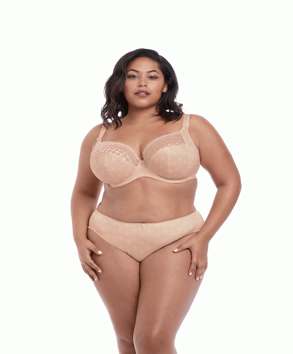 Elomi Kim Underwire Plunge Bra Stretch, Caramel | Beige Elomi Kim Bras