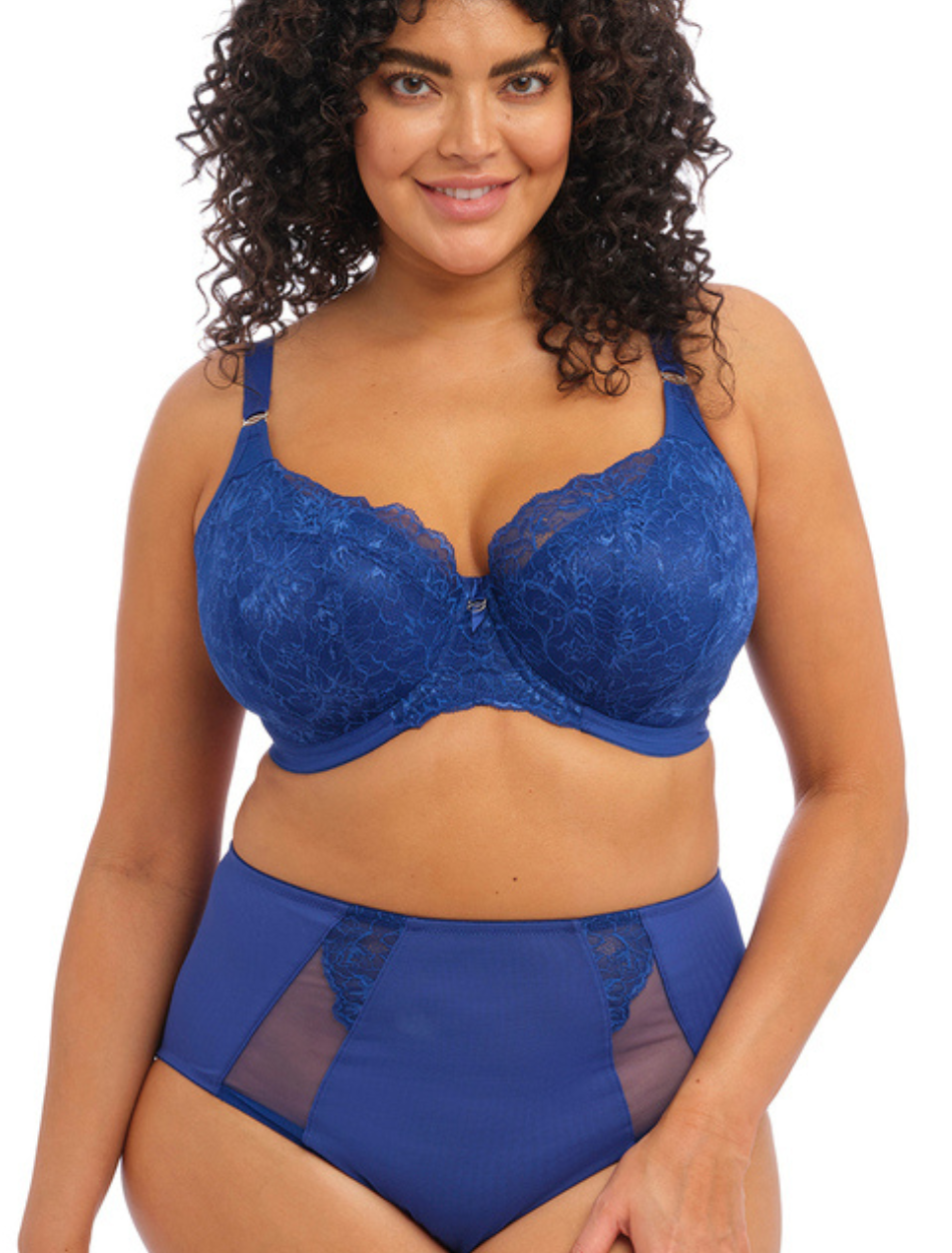 Elomi Brianna Underwire Padded Half Cup Bra, Lapis Blue