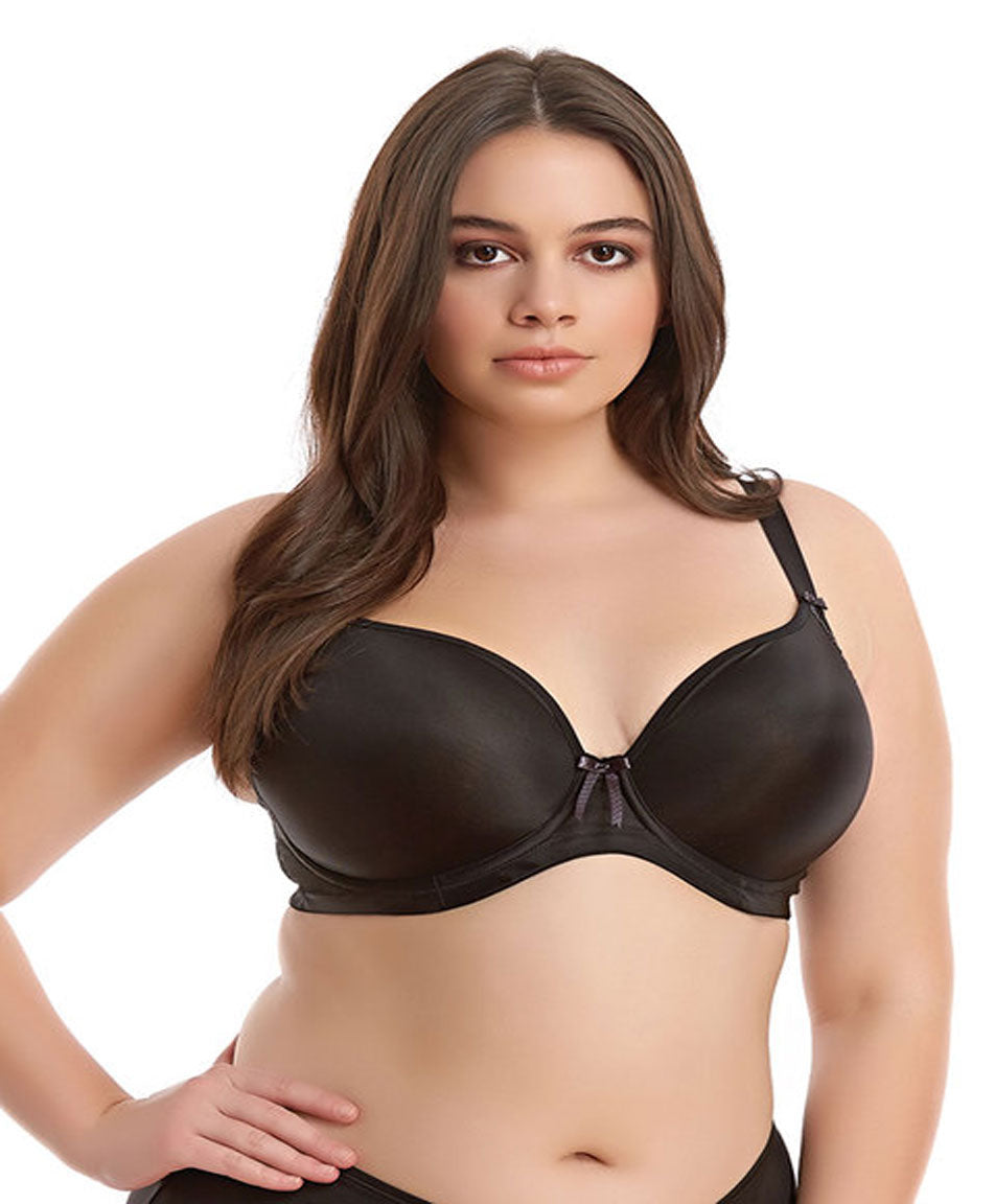 Elomi Bijou Underwire Banded Molded Bra, Black | Black Elomi Bijou Bra | Elomi T-Shirt Bras