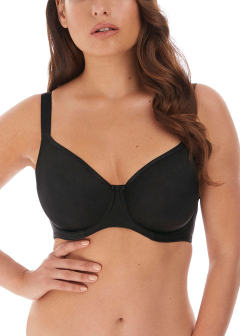 Fantasie Smoothing Underwire Molded Balcony Seamless Bra, Black