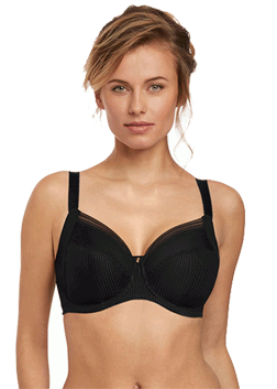 Fantasie Fusion Underwire Full Cup Bra With Side Support Black | Black Bra | Fusion Bra In Black