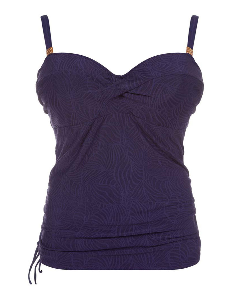 Fantasie Montreal Underwire Twist Front Tankini Top, Indigo