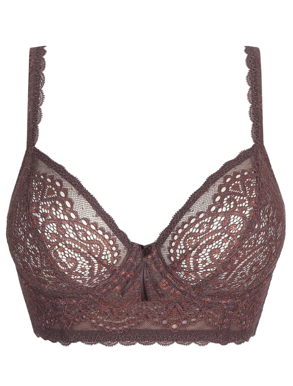 PrimaDonna Twist I Do Plunge Longline Bra Underwired, Toffee