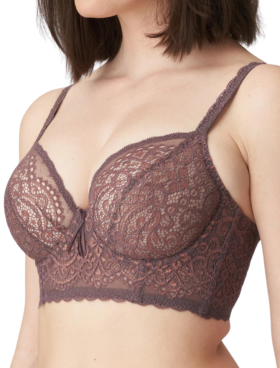 PrimaDonna Twist I Do Plunge Longline Bra Underwired, Toffee