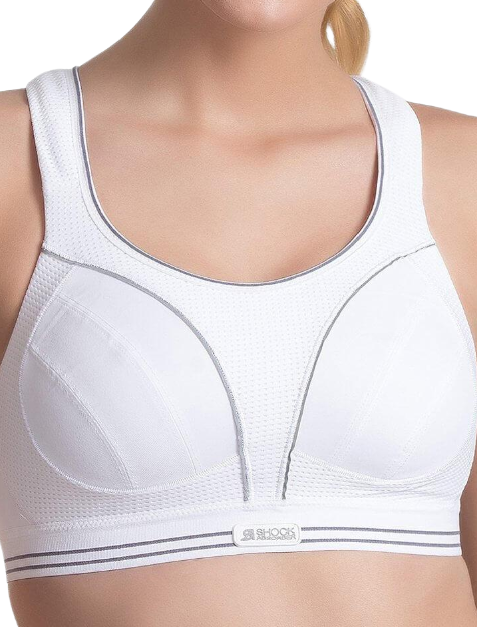 Shock Absorber Ultimate Run Bra, White | White Non Wired Sports Bras