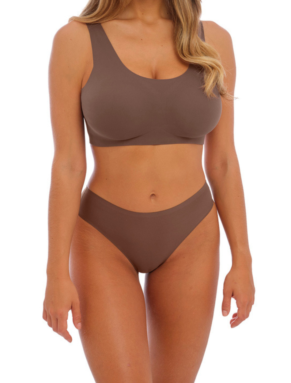 Fantasie Smoothease Invisible Stretch Full Thong , Coffee Roast