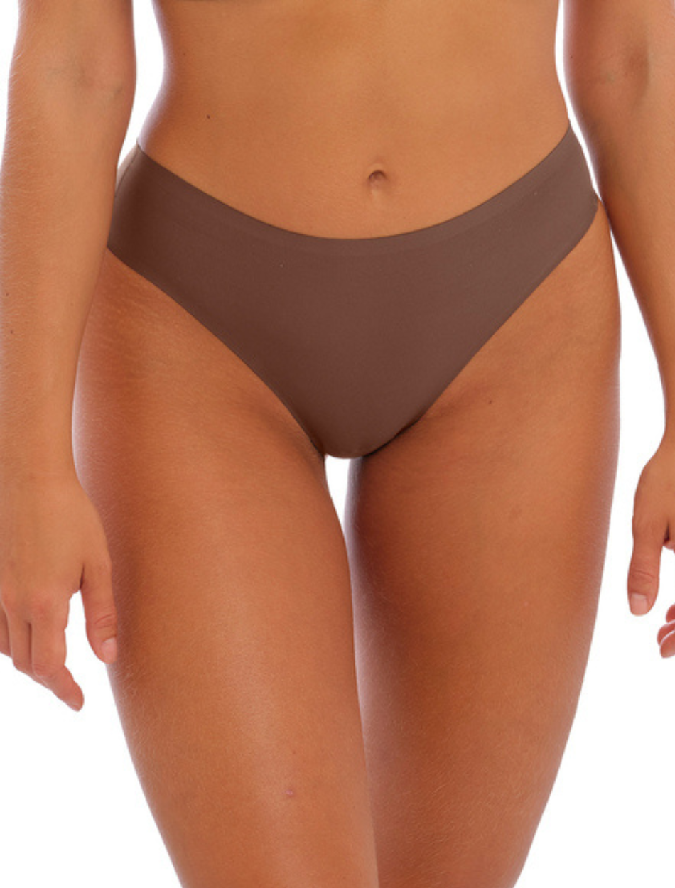 Fantasie Smoothease Invisible Stretch Full Thong , Coffee Roast