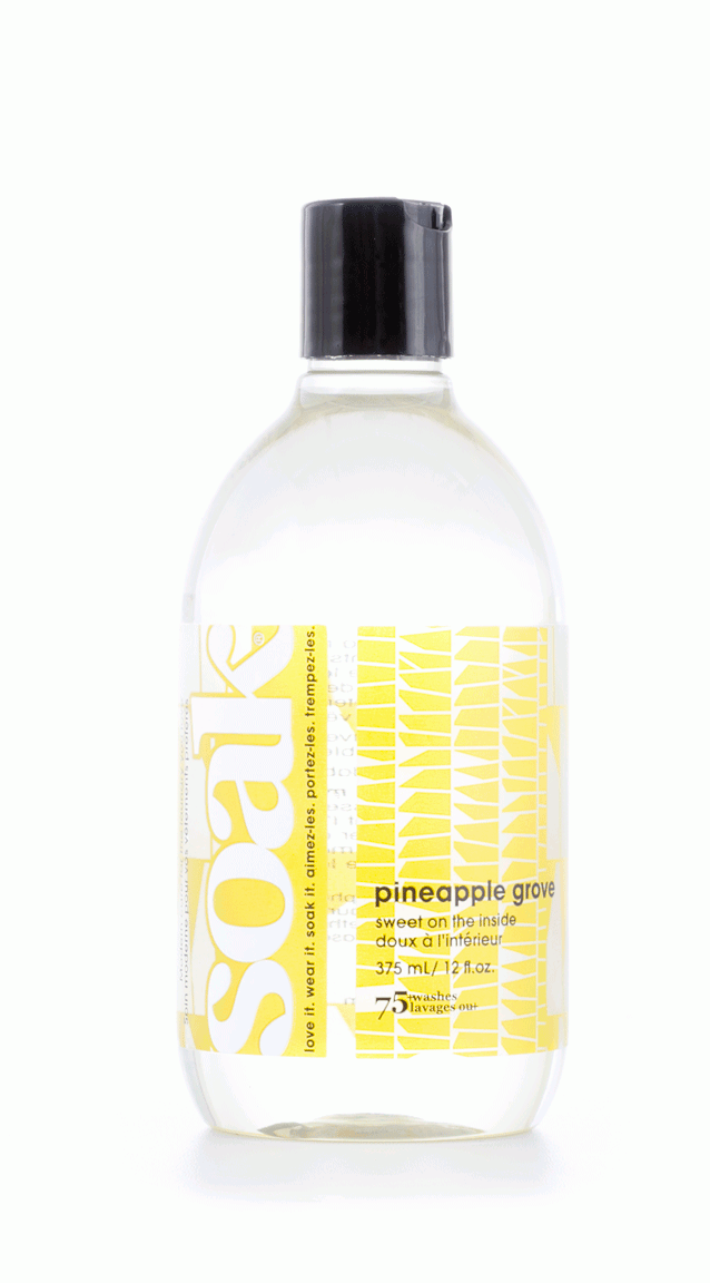 Soak Wash Laundry Fabric Care Rinse Free Hand Wash Laundry Soap 3 Fl.Oz 90ML. Pineapple