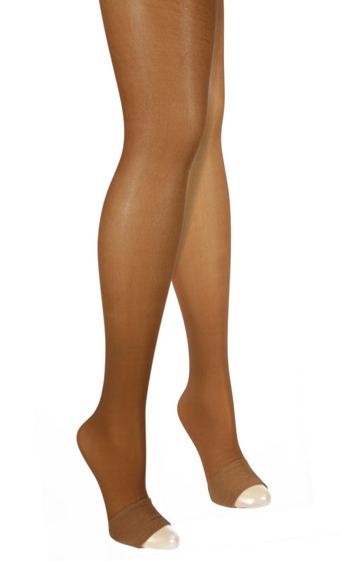 Tamara Calendar Girl Extra Support Open Toe Pantyhose, Suntan