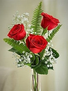 Red Rose Bud Vase 3 Premium Roses in Etobicoke, ON - THE POTTY PLANTER  FLORIST