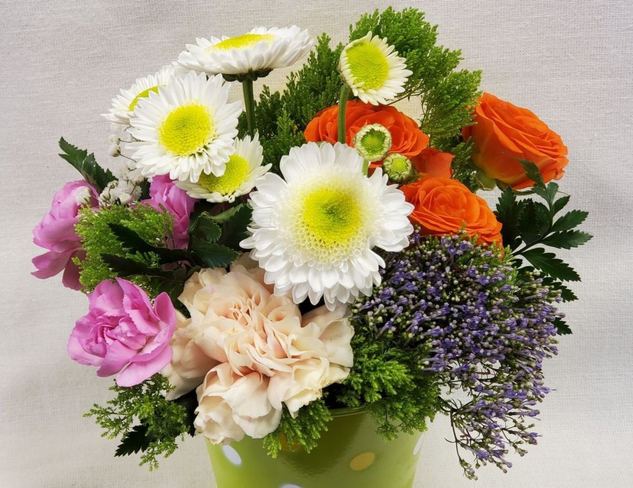 St. Patrick's Day Wrapped Flower Bouquet, Florist's Choice - E's Florals