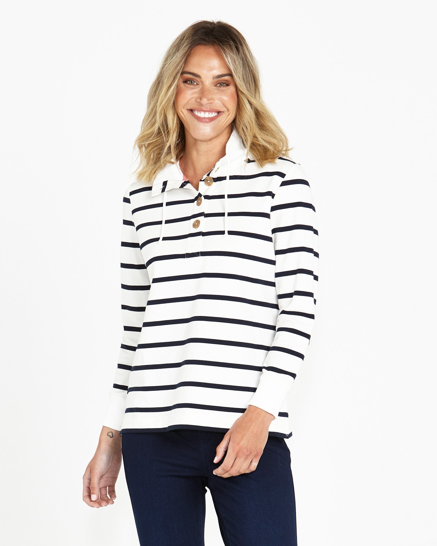 Santa Monica Jumper - Dark Blue Stripe