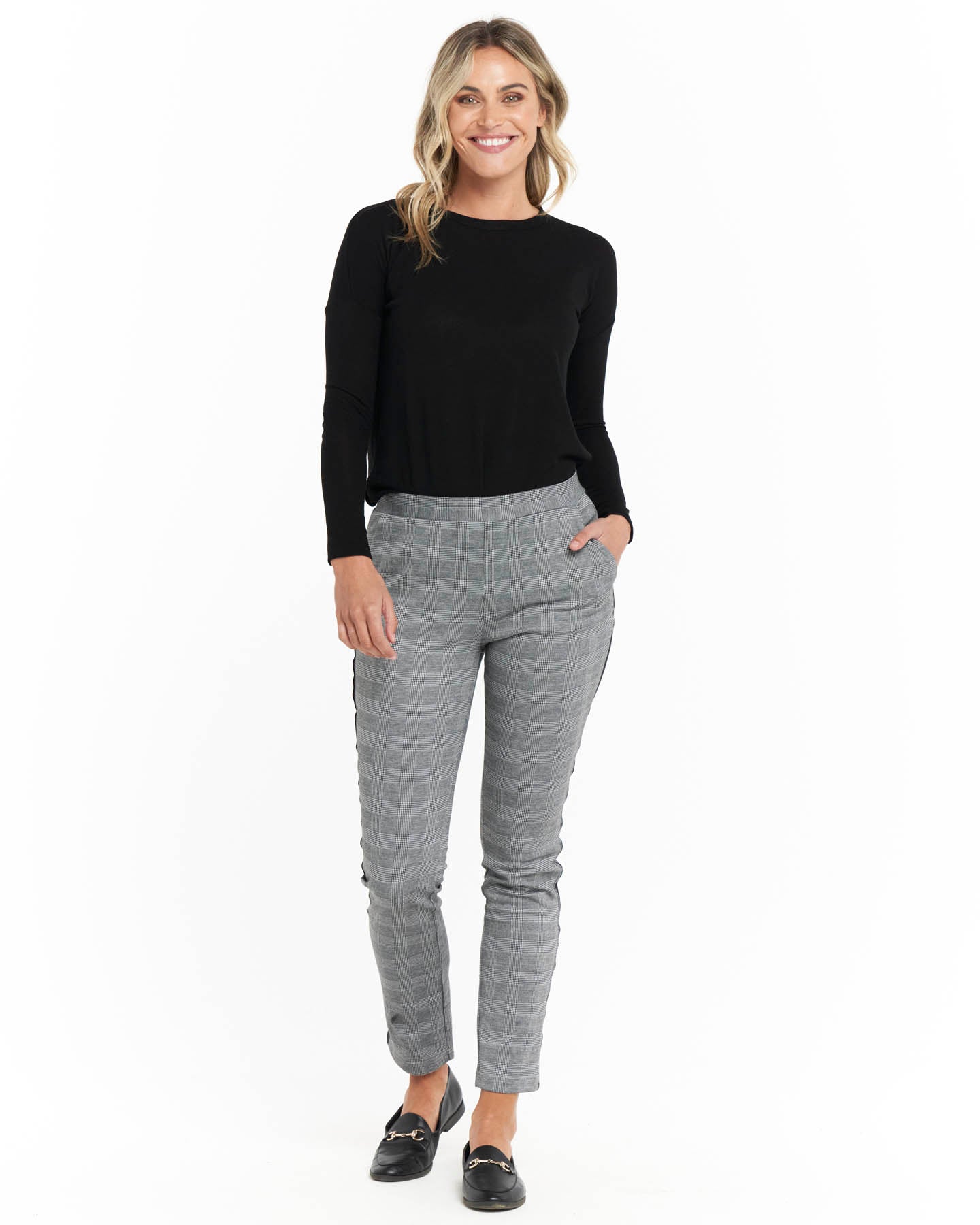 Chelsea Pant - Grey Check